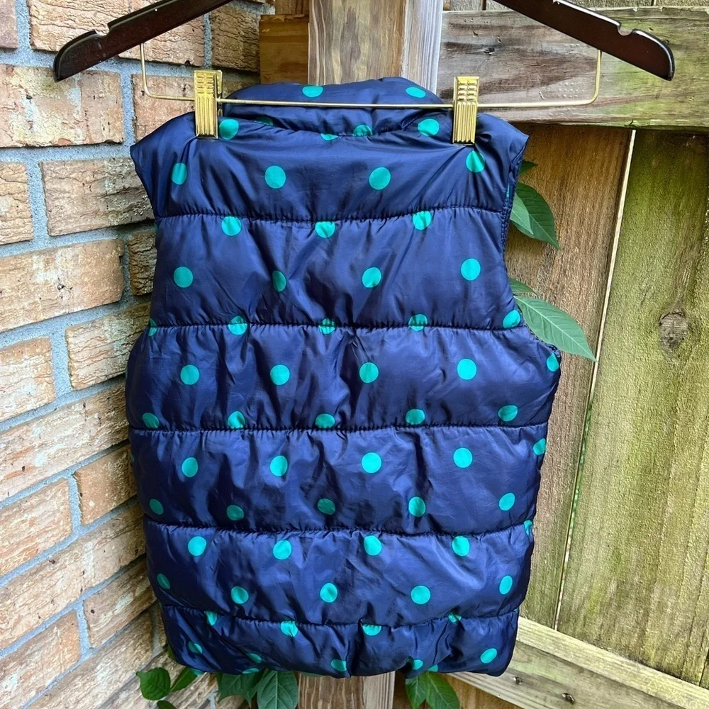 Old Navy Blue and Green Polka Dot Kids Vest